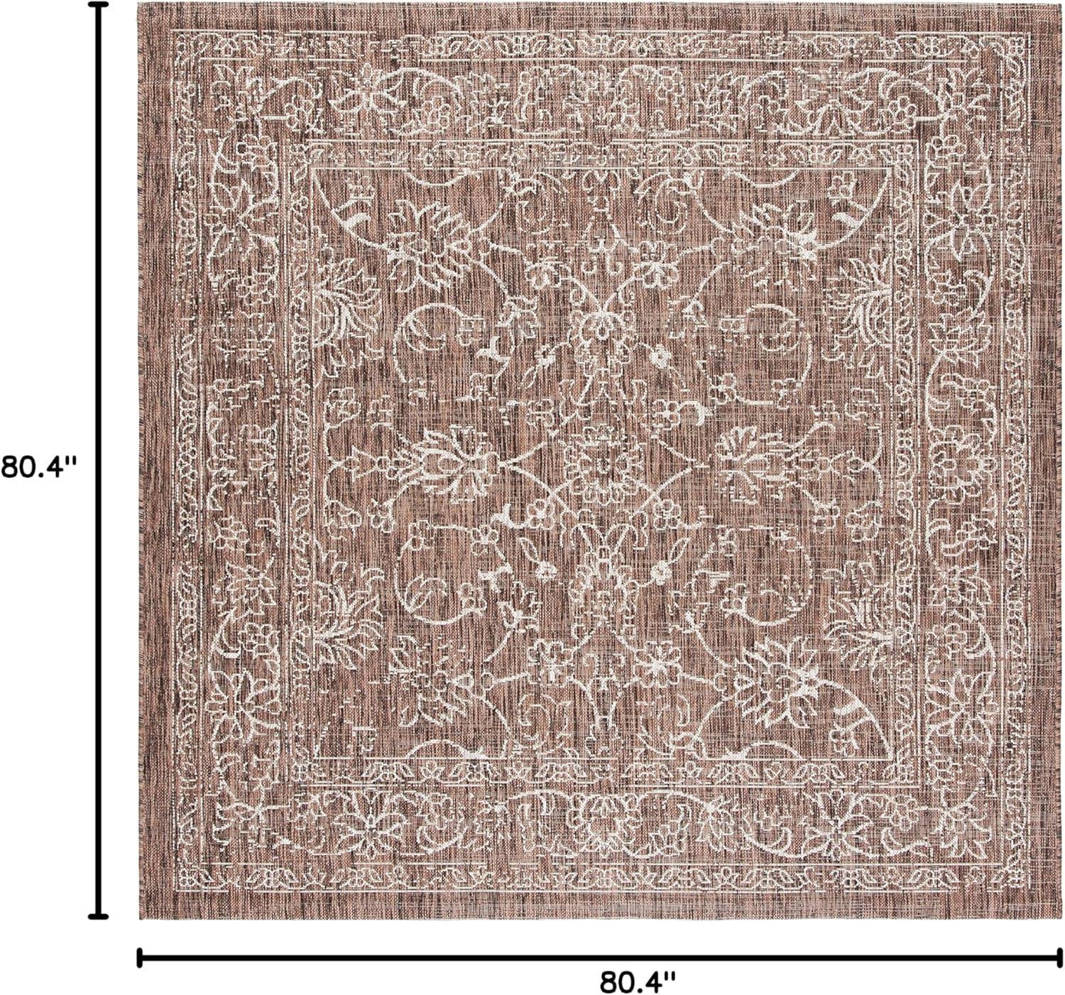 image:imageSAFAVIEH Washable Rug Outdoor Courtyard Collection 9 x 12 Aqua Blue amp Grey NonShedding amp Easy Cleaning Ideal for Patio Backyard Mudroom CY868037121BrownIvory