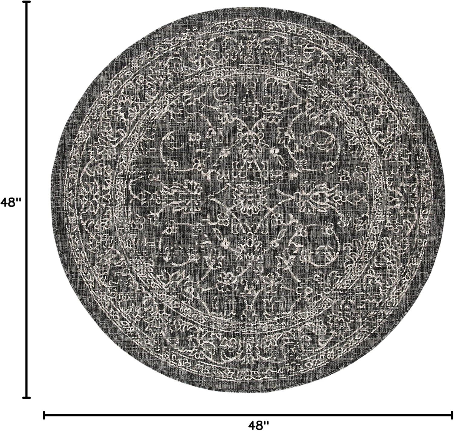image:imageSAFAVIEH Washable Rug Outdoor Courtyard Collection 9 x 12 Aqua Blue amp Grey NonShedding amp Easy Cleaning Ideal for Patio Backyard Mudroom CY868037121BlackIvory