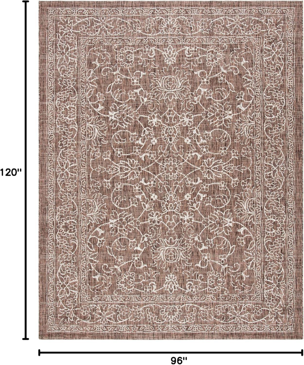 image:imageSAFAVIEH Washable Rug Outdoor Courtyard Collection 9 x 12 Aqua Blue amp Grey NonShedding amp Easy Cleaning Ideal for Patio Backyard Mudroom CY868037121BrownIvory