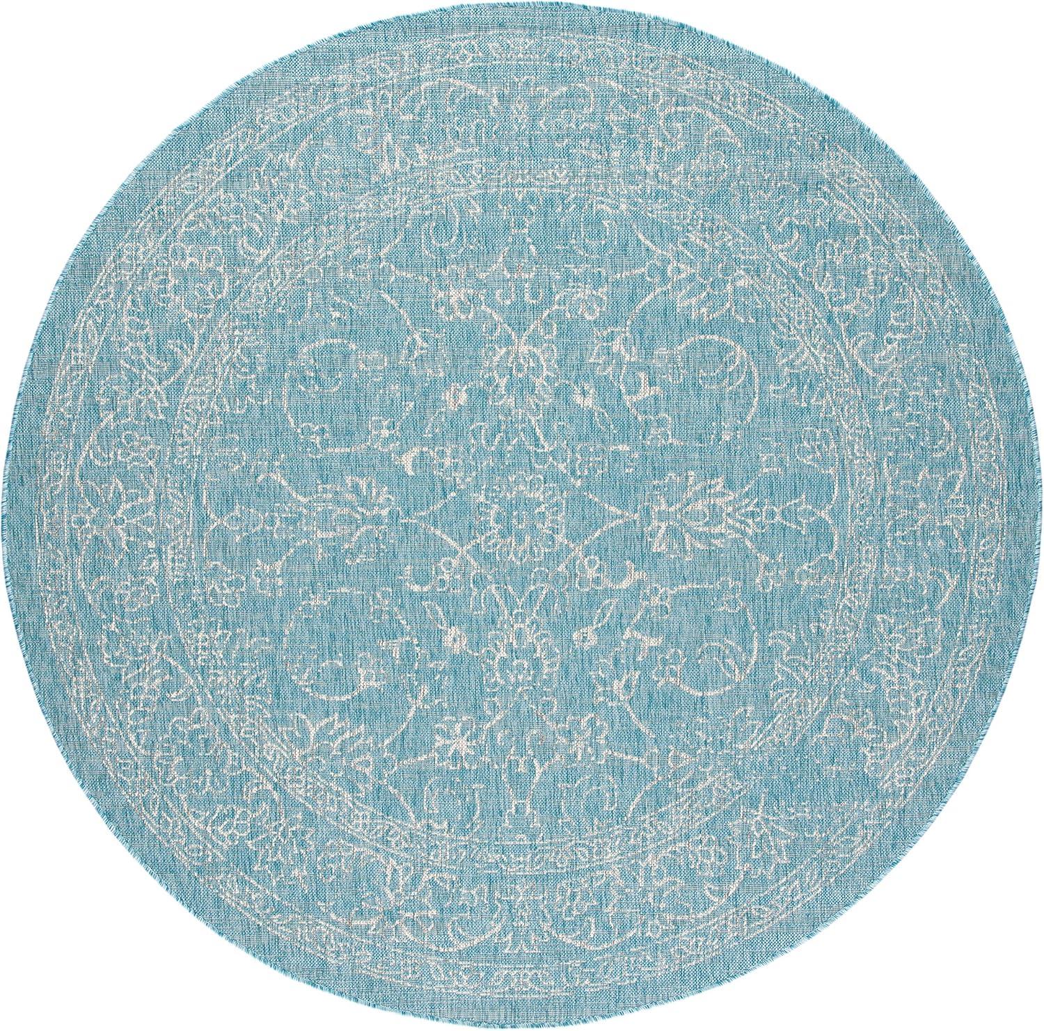 image:imageSAFAVIEH Washable Rug Outdoor Courtyard Collection 9 x 12 Aqua Blue amp Grey NonShedding amp Easy Cleaning Ideal for Patio Backyard Mudroom CY868037121AquaGrey