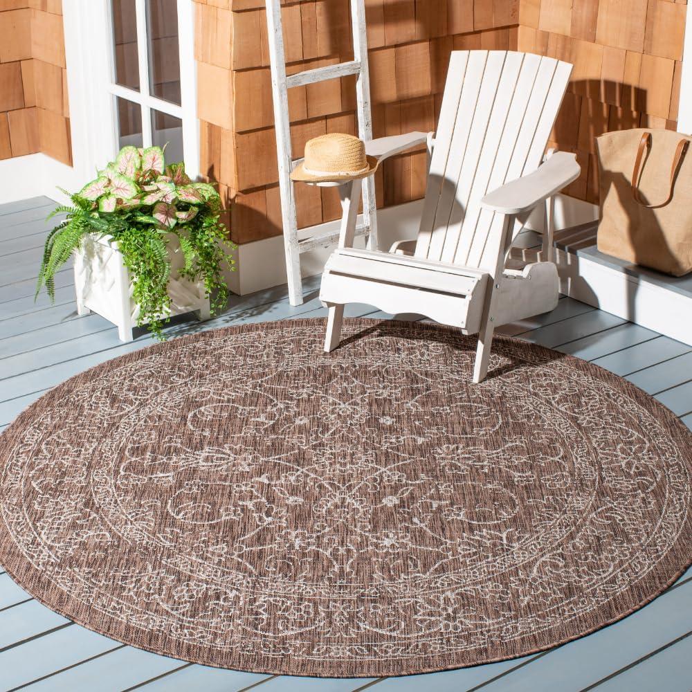 image:imageSAFAVIEH Washable Rug Outdoor Courtyard Collection 9 x 12 Aqua Blue amp Grey NonShedding amp Easy Cleaning Ideal for Patio Backyard Mudroom CY868037121BrownIvory