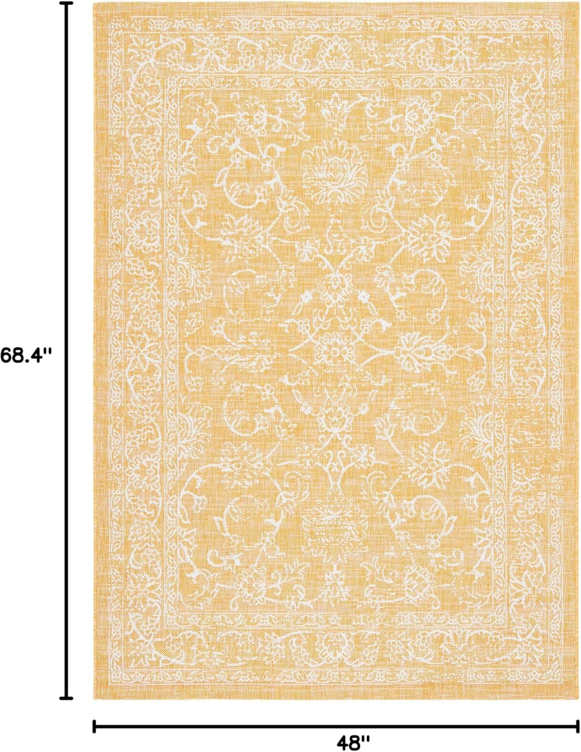 image:imageSAFAVIEH Washable Rug Outdoor Courtyard Collection 9 x 12 Aqua Blue amp Grey NonShedding amp Easy Cleaning Ideal for Patio Backyard Mudroom CY868037121GoldIvory