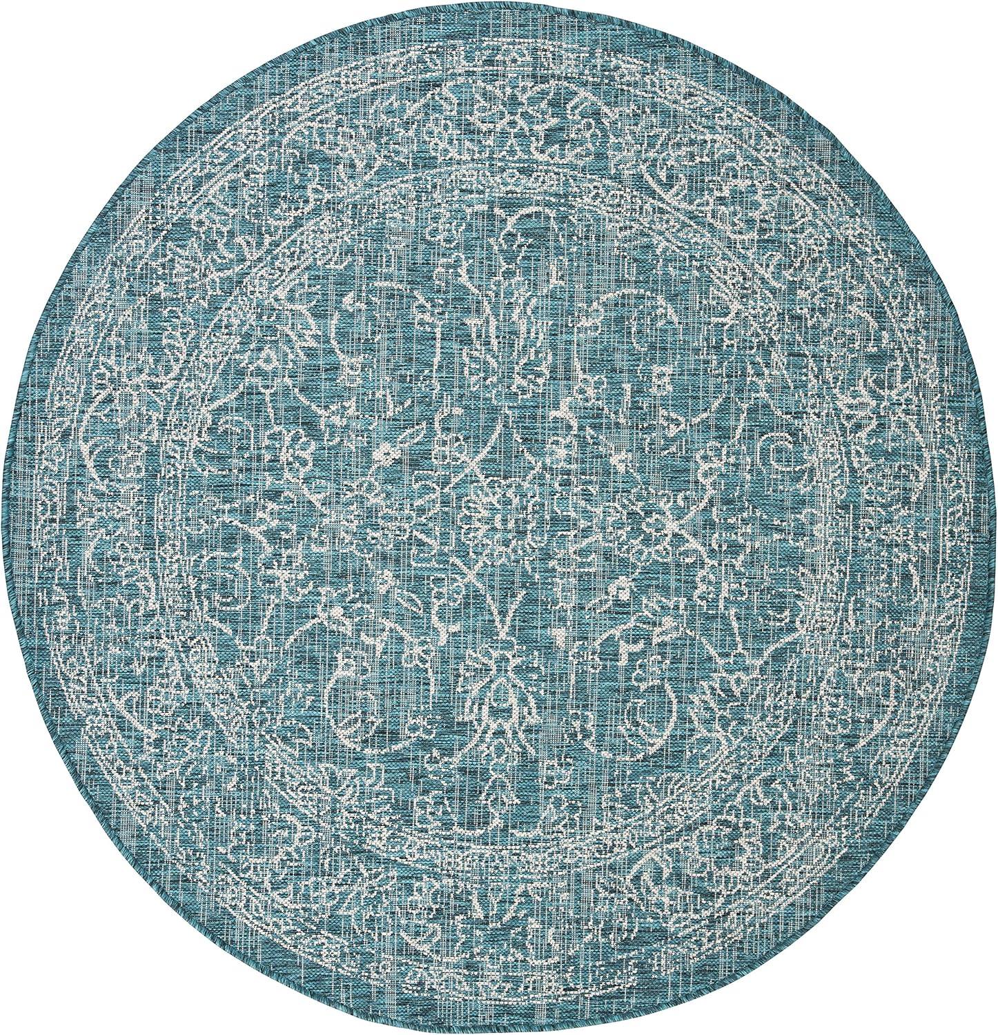 image:imageSAFAVIEH Washable Rug Outdoor Courtyard Collection 9 x 12 Aqua Blue amp Grey NonShedding amp Easy Cleaning Ideal for Patio Backyard Mudroom CY868037121Turquoise