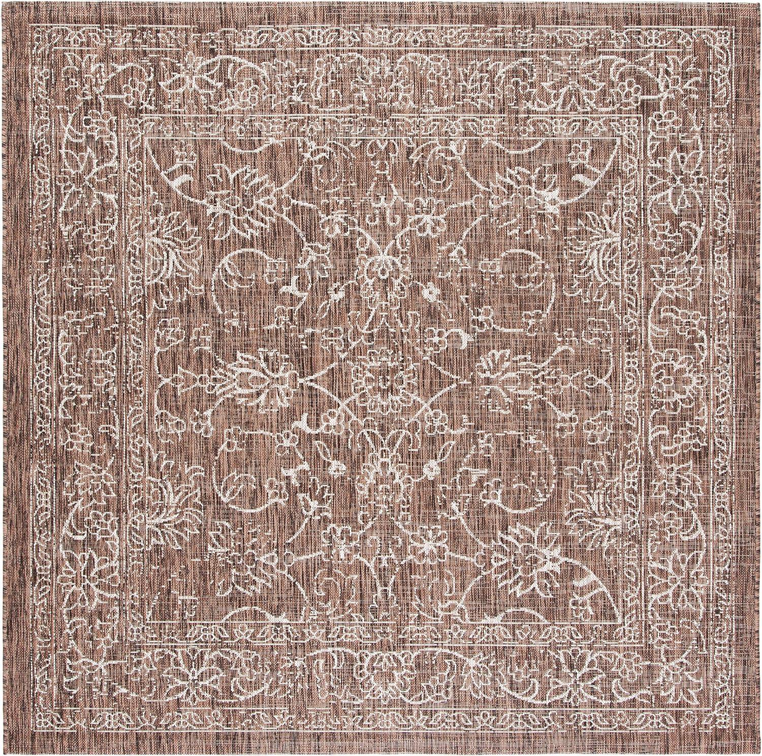 image:imageSAFAVIEH Washable Rug Outdoor Courtyard Collection 9 x 12 Aqua Blue amp Grey NonShedding amp Easy Cleaning Ideal for Patio Backyard Mudroom CY868037121BrownIvory