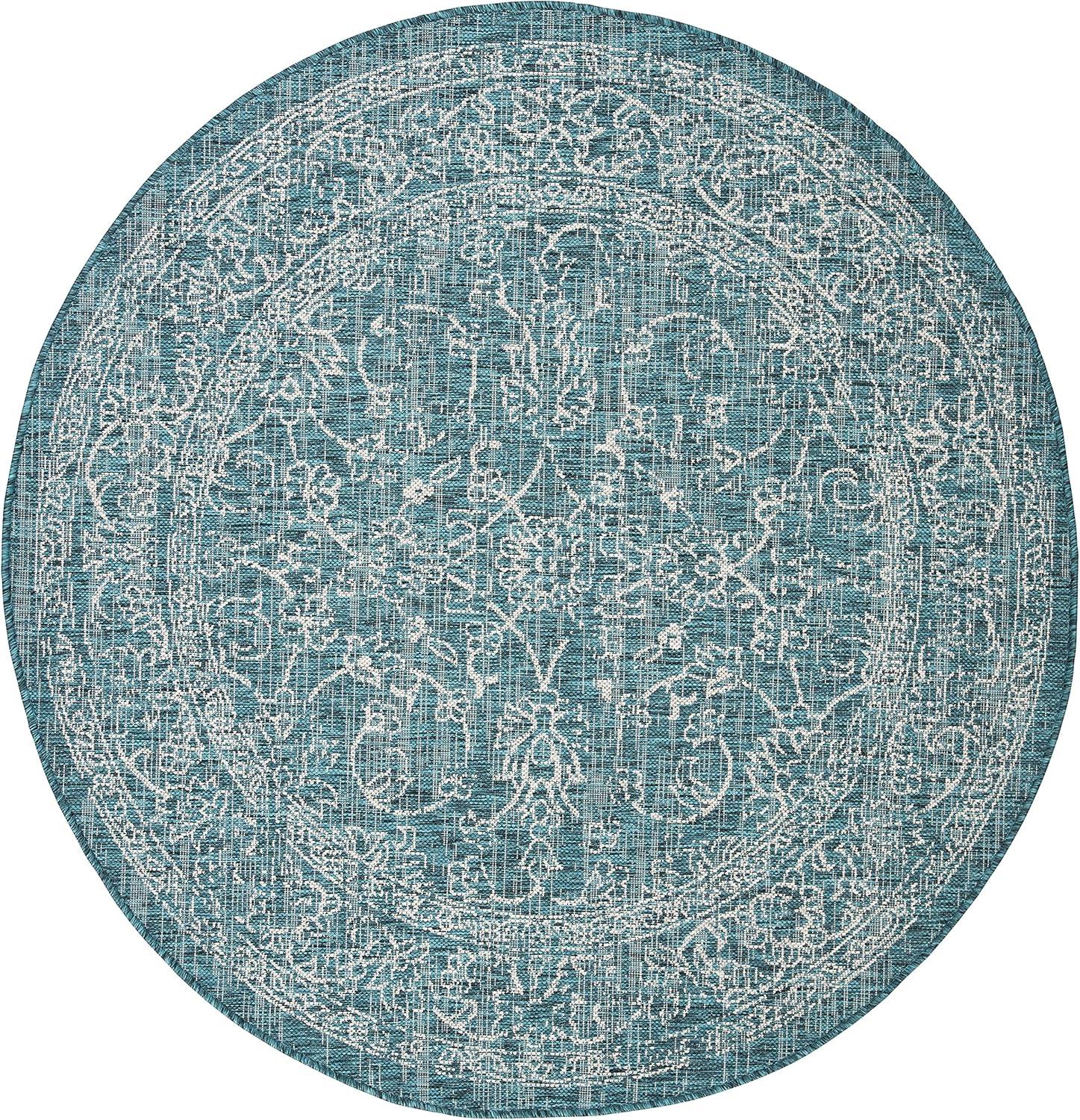 image:imageSAFAVIEH Washable Rug Outdoor Courtyard Collection 9 x 12 Aqua Blue amp Grey NonShedding amp Easy Cleaning Ideal for Patio Backyard Mudroom CY868037121Turquoise