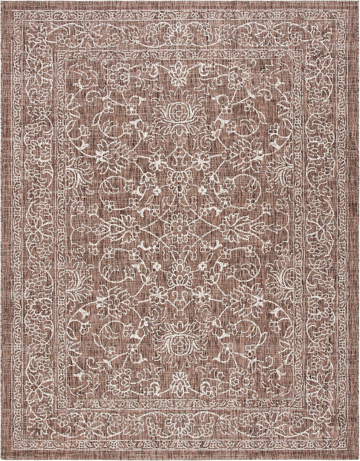 image:imageSAFAVIEH Washable Rug Outdoor Courtyard Collection 9 x 12 Aqua Blue amp Grey NonShedding amp Easy Cleaning Ideal for Patio Backyard Mudroom CY868037121BrownIvory