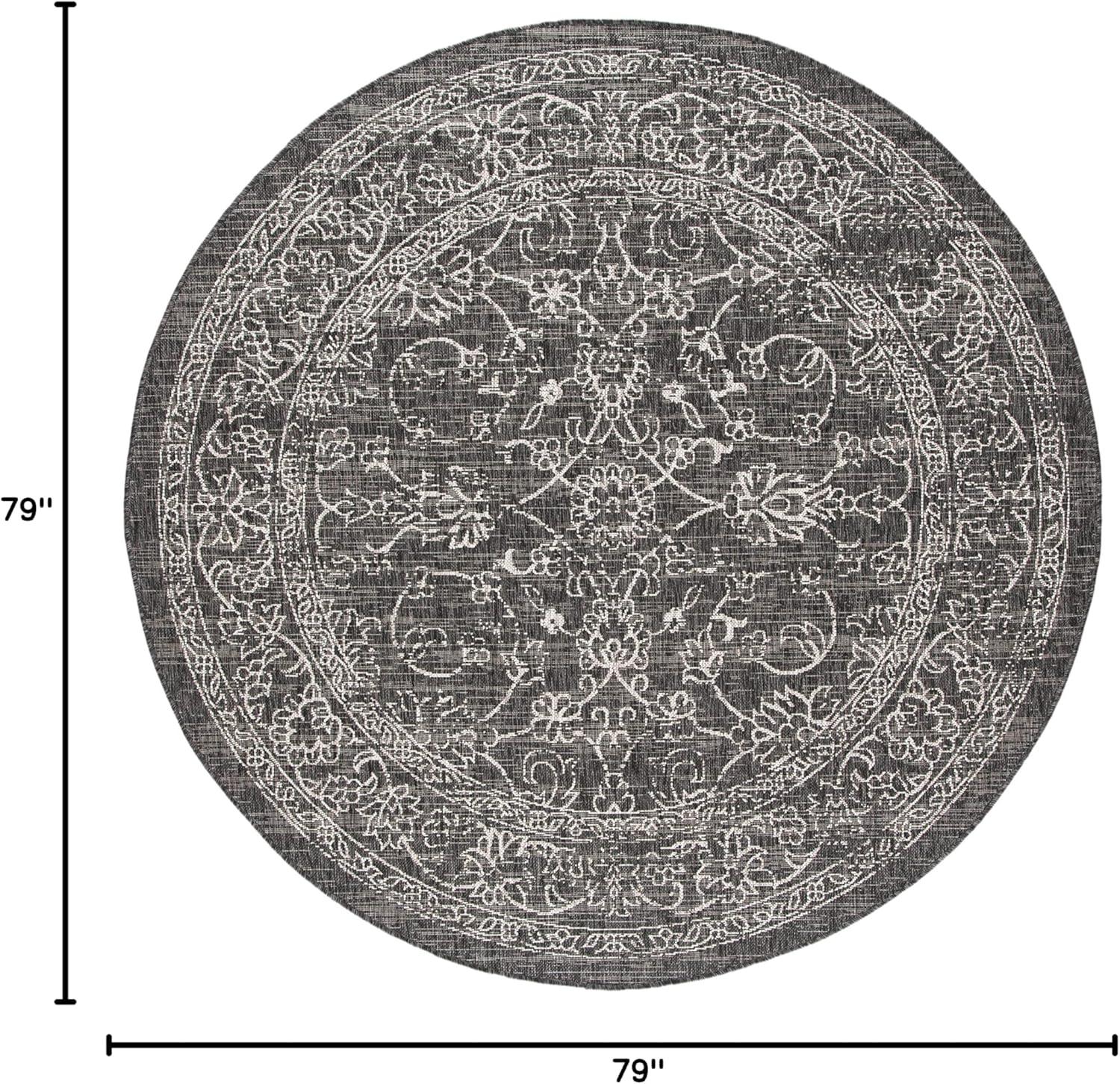 image:imageSAFAVIEH Washable Rug Outdoor Courtyard Collection 9 x 12 Aqua Blue amp Grey NonShedding amp Easy Cleaning Ideal for Patio Backyard Mudroom CY868037121BlackIvory