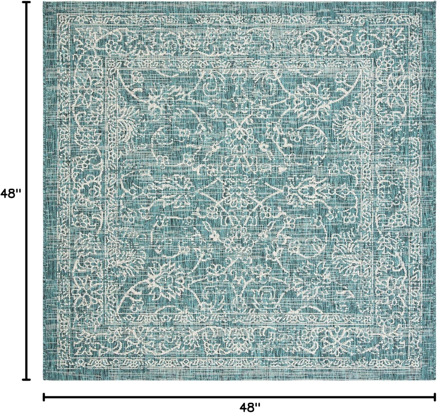image:imageSAFAVIEH Washable Rug Outdoor Courtyard Collection 9 x 12 Aqua Blue amp Grey NonShedding amp Easy Cleaning Ideal for Patio Backyard Mudroom CY868037121Turquoise