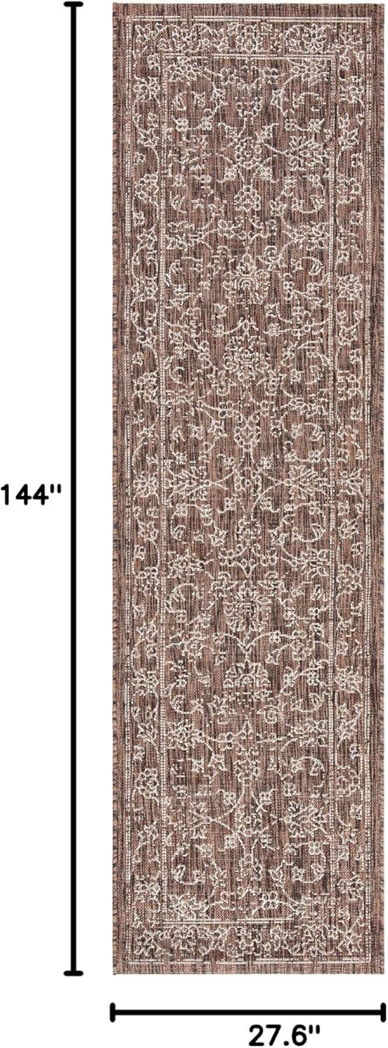 image:imageSAFAVIEH Washable Rug Outdoor Courtyard Collection 9 x 12 Aqua Blue amp Grey NonShedding amp Easy Cleaning Ideal for Patio Backyard Mudroom CY868037121BrownIvory