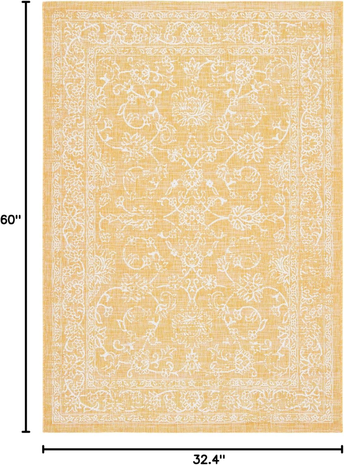 image:imageSAFAVIEH Washable Rug Outdoor Courtyard Collection 9 x 12 Aqua Blue amp Grey NonShedding amp Easy Cleaning Ideal for Patio Backyard Mudroom CY868037121GoldIvory