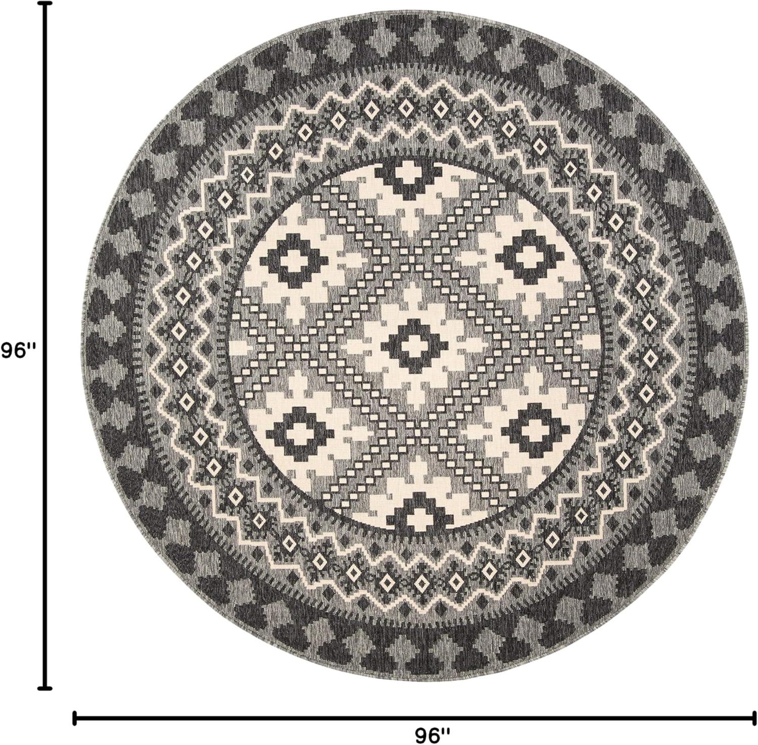 image:imageSAFAVIEH Washable Rug Outdoor Veranda Collection 9 x 12 Ivory amp Charcoal NonShedding amp Easy to Clean Ideal for Patio Backyard Mudroom VER0993435IvoryCharcoal
