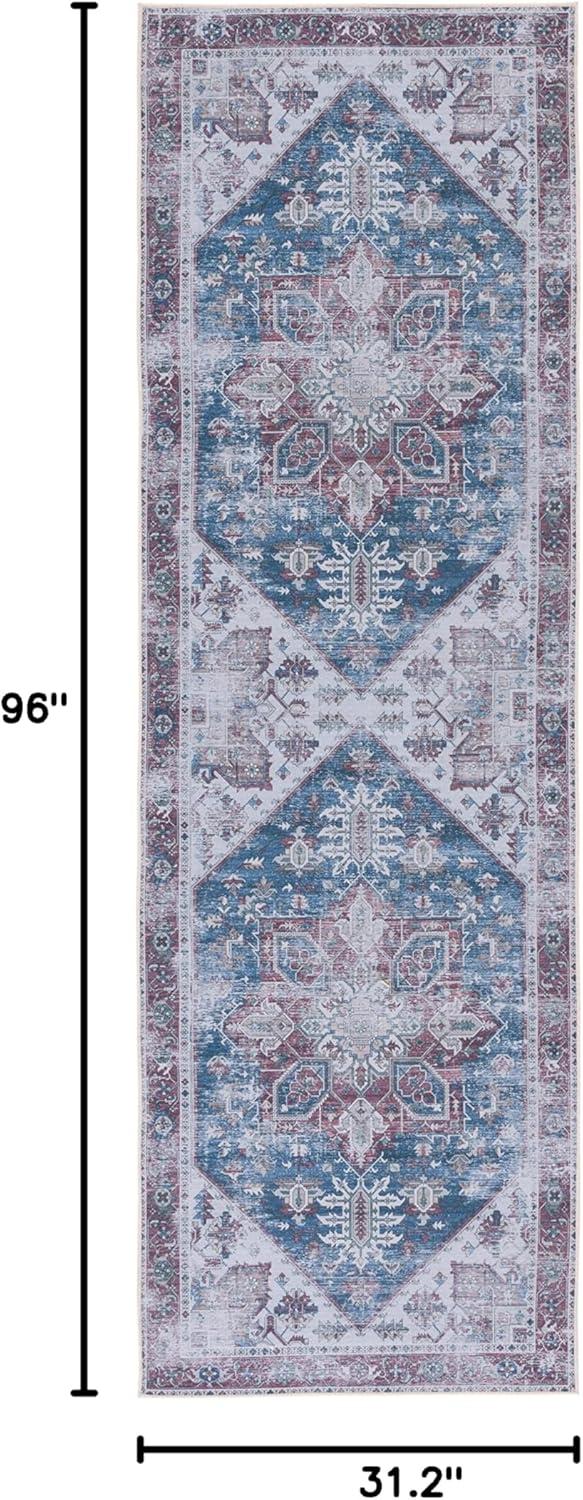 image:imageSAFAVIEH Washable Rug Tucson Collection 6 x 9 Dark Sage amp Ivory Slip Resistant amp Easy to Clean Ideal for Living Room Bedroom Dining Space TSN102FNavyRed