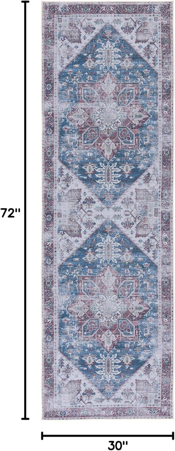 image:imageSAFAVIEH Washable Rug Tucson Collection 6 x 9 Dark Sage amp Ivory Slip Resistant amp Easy to Clean Ideal for Living Room Bedroom Dining Space TSN102FNavyRed