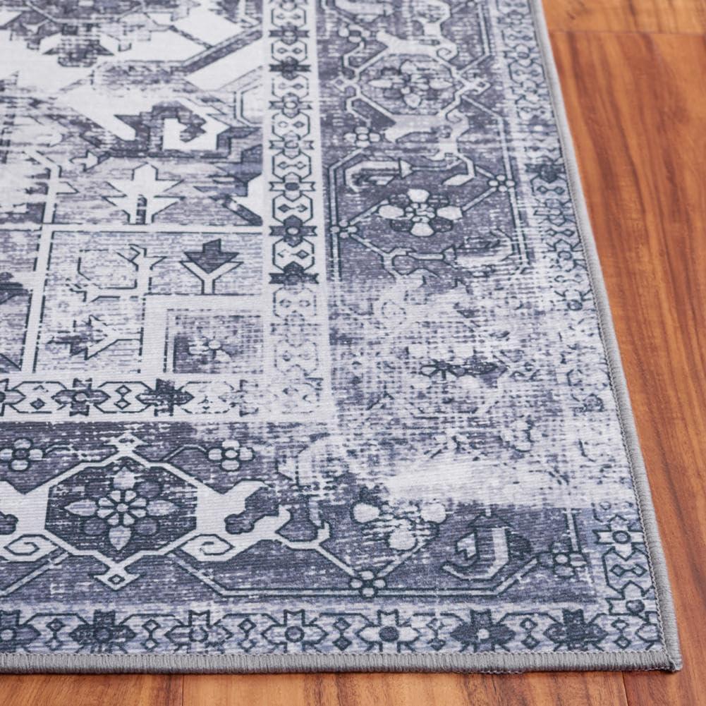 image:imageSAFAVIEH Washable Rug Tucson Collection 6 x 9 Dark Sage amp Ivory Slip Resistant amp Easy to Clean Ideal for Living Room Bedroom Dining Space TSN102FGrey