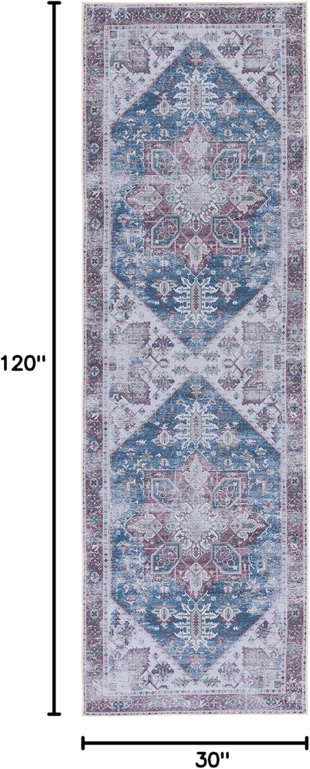 image:imageSAFAVIEH Washable Rug Tucson Collection 6 x 9 Dark Sage amp Ivory Slip Resistant amp Easy to Clean Ideal for Living Room Bedroom Dining Space TSN102FNavyRed