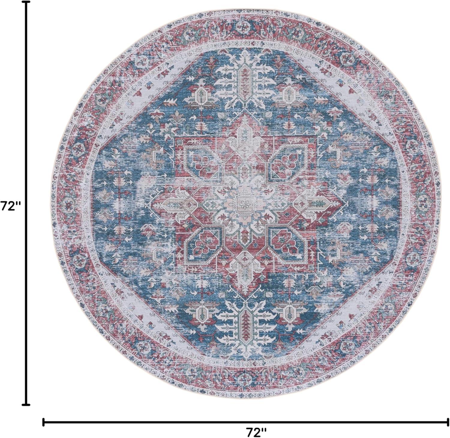 image:imageSAFAVIEH Washable Rug Tucson Collection 6 x 9 Dark Sage amp Ivory Slip Resistant amp Easy to Clean Ideal for Living Room Bedroom Dining Space TSN102FNavyRed