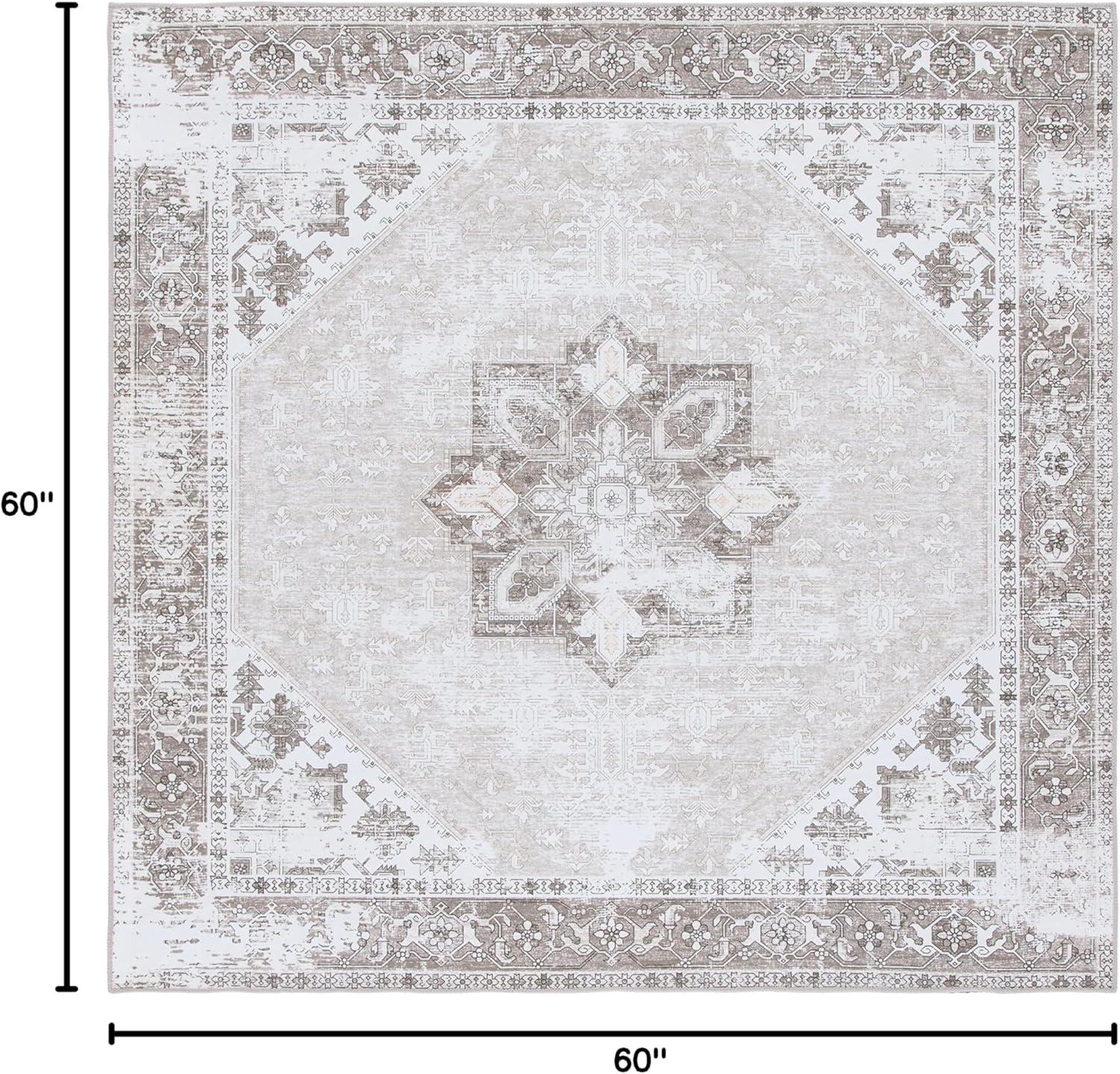 image:imageSAFAVIEH Washable Rug Tucson Collection 6 x 9 Dark Sage amp Ivory Slip Resistant amp Easy to Clean Ideal for Living Room Bedroom Dining Space TSN102FSageIvory