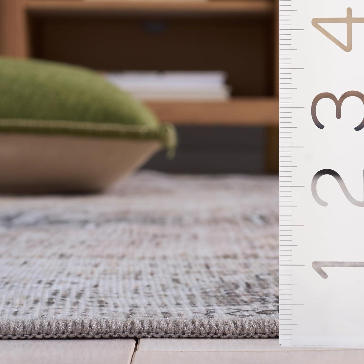 image:imageSAFAVIEH Washable Rug Tucson Collection 6 x 9 Dark Sage amp Ivory Slip Resistant amp Easy to Clean Ideal for Living Room Bedroom Dining Space TSN102FBeigeGrey