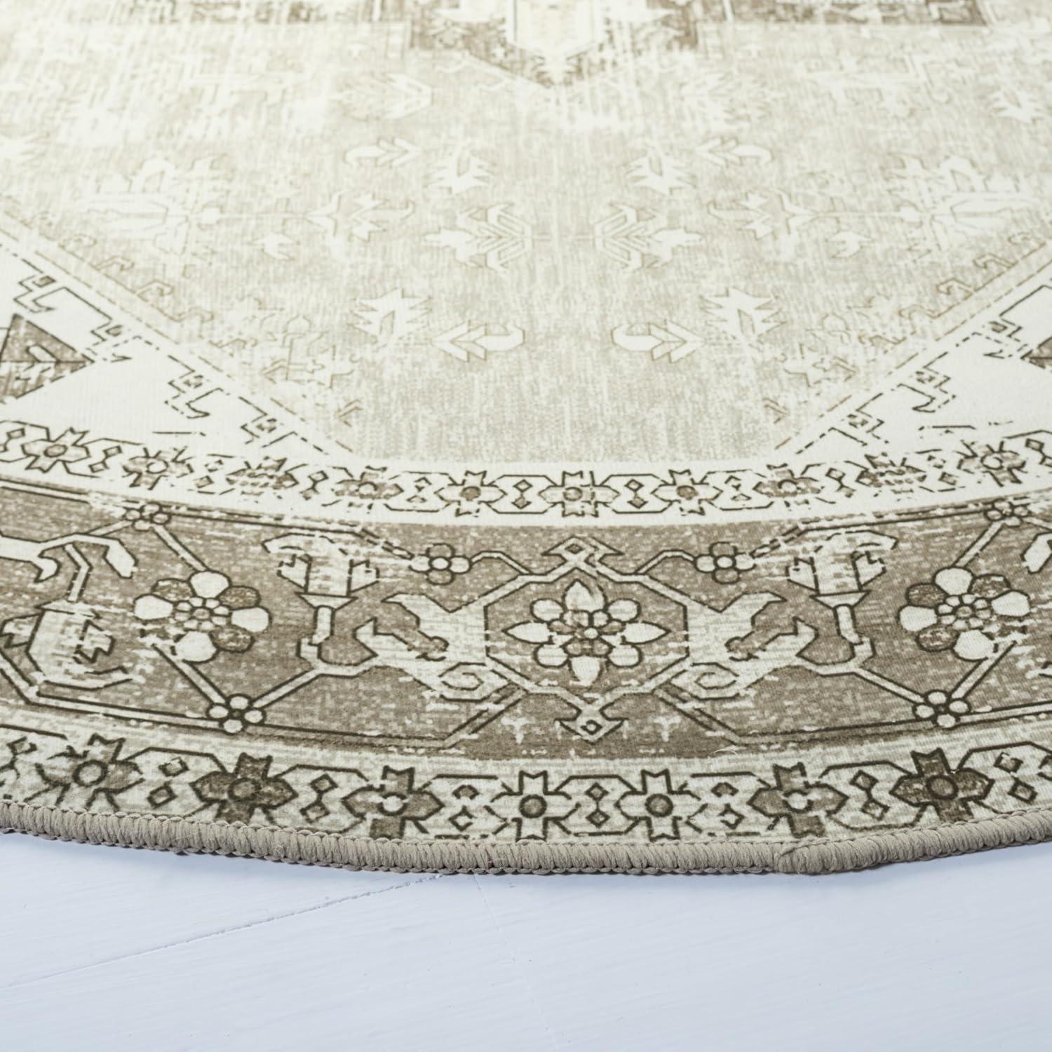 image:imageSAFAVIEH Washable Rug Tucson Collection 6 x 9 Dark Sage amp Ivory Slip Resistant amp Easy to Clean Ideal for Living Room Bedroom Dining Space TSN102FSageIvory