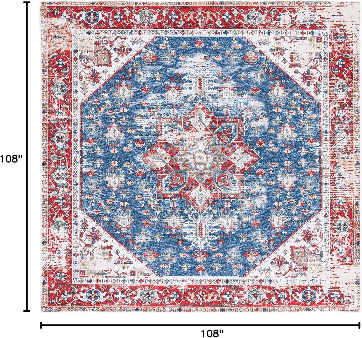 image:imageSAFAVIEH Washable Rug Tucson Collection 6 x 9 Dark Sage amp Ivory Slip Resistant amp Easy to Clean Ideal for Living Room Bedroom Dining Space TSN102FBlueRed