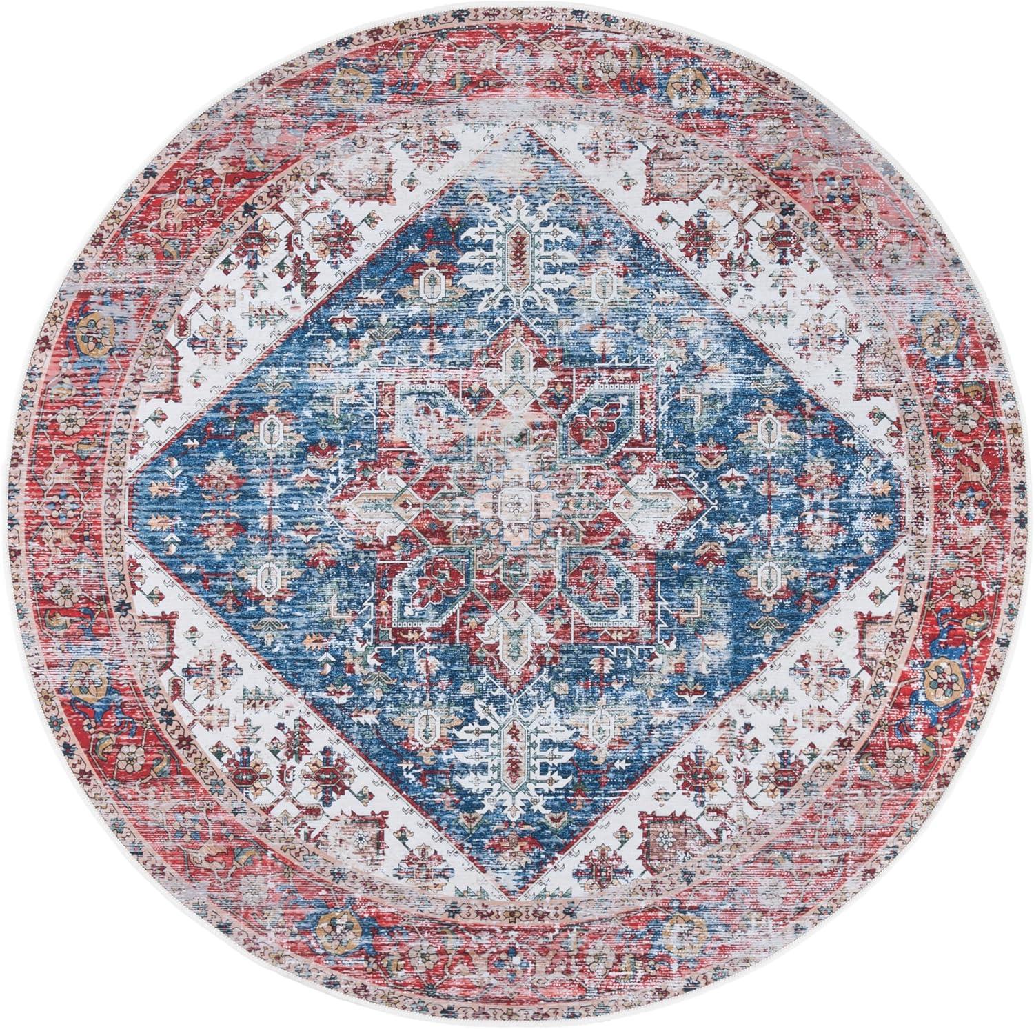 image:imageSAFAVIEH Washable Rug Tucson Collection 6 x 9 Dark Sage amp Ivory Slip Resistant amp Easy to Clean Ideal for Living Room Bedroom Dining Space TSN102FBlueRed