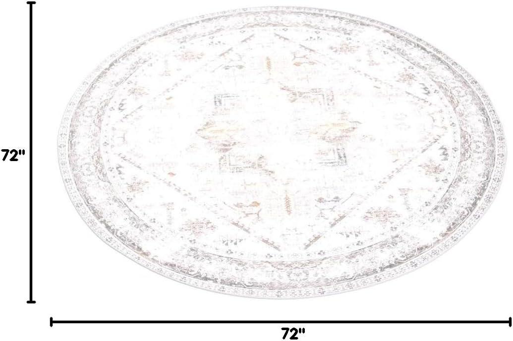 image:imageSAFAVIEH Washable Rug Tucson Collection 6 x 9 Dark Sage amp Ivory Slip Resistant amp Easy to Clean Ideal for Living Room Bedroom Dining Space TSN102FBeigeGrey