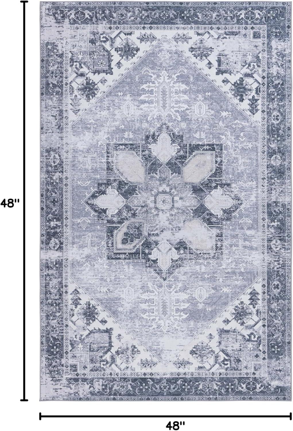 image:imageSAFAVIEH Washable Rug Tucson Collection 6 x 9 Dark Sage amp Ivory Slip Resistant amp Easy to Clean Ideal for Living Room Bedroom Dining Space TSN102FGrey
