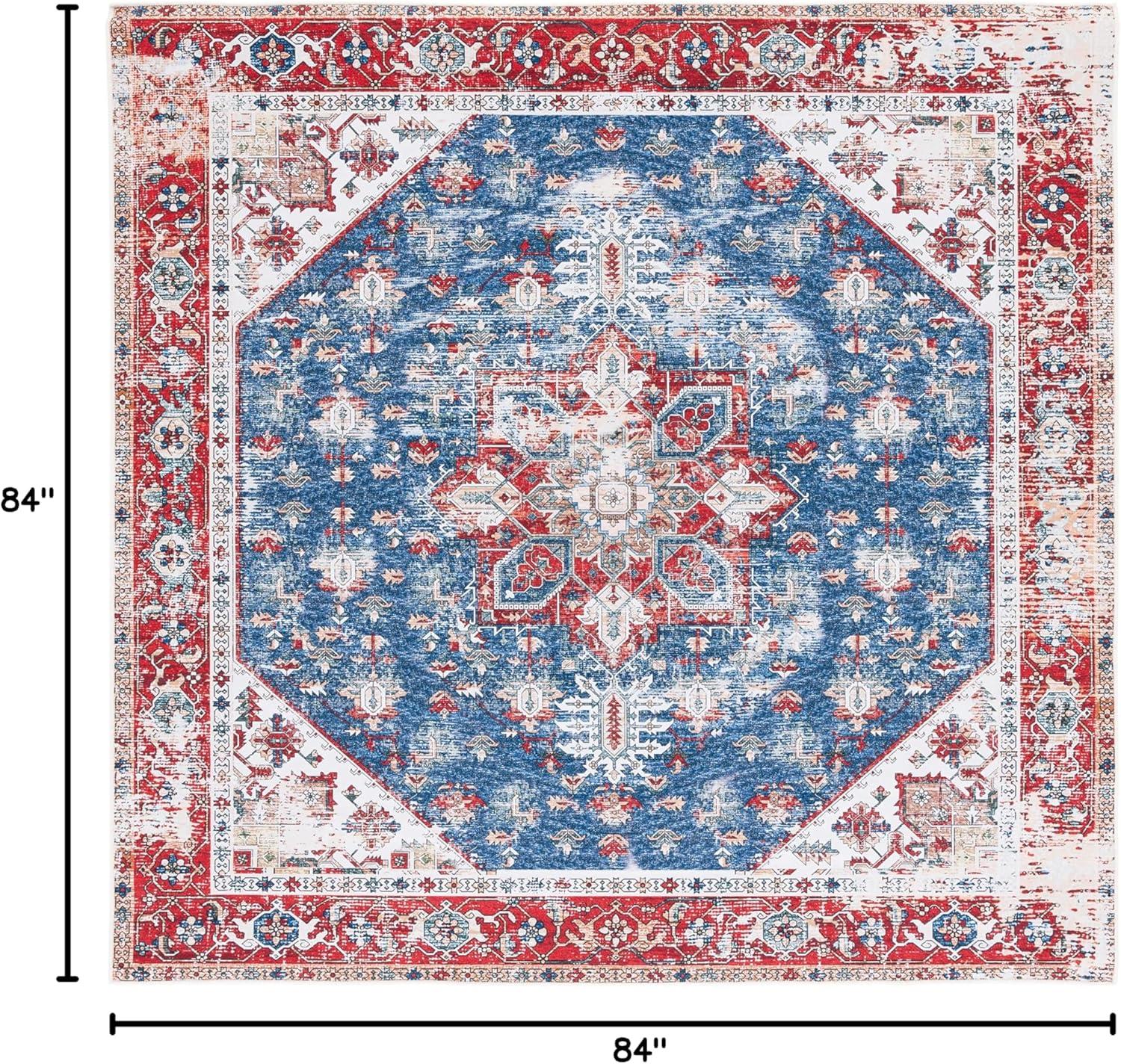 image:imageSAFAVIEH Washable Rug Tucson Collection 6 x 9 Dark Sage amp Ivory Slip Resistant amp Easy to Clean Ideal for Living Room Bedroom Dining Space TSN102FBlueRed