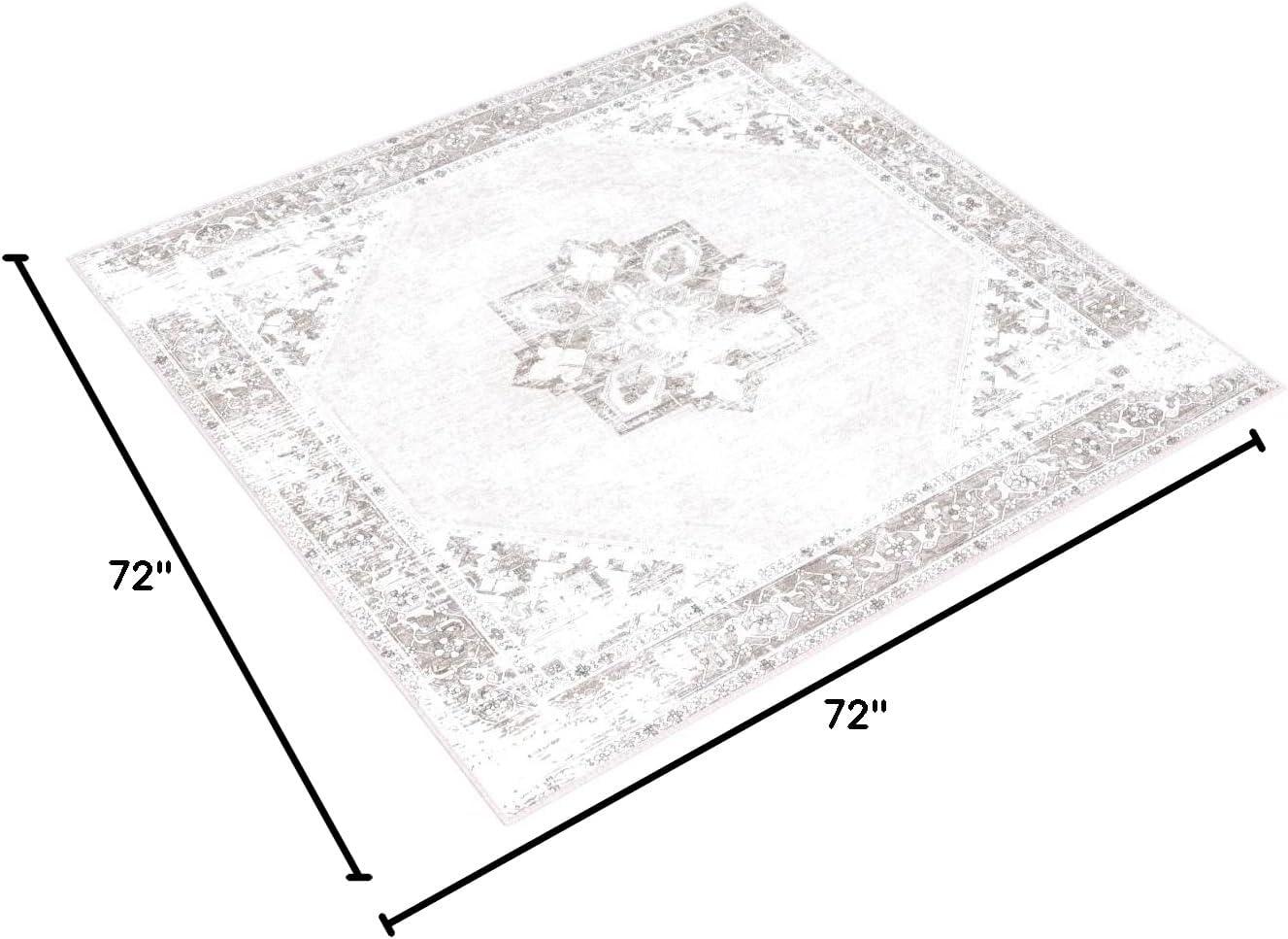 image:imageSAFAVIEH Washable Rug Tucson Collection 6 x 9 Dark Sage amp Ivory Slip Resistant amp Easy to Clean Ideal for Living Room Bedroom Dining Space TSN102FSageIvory