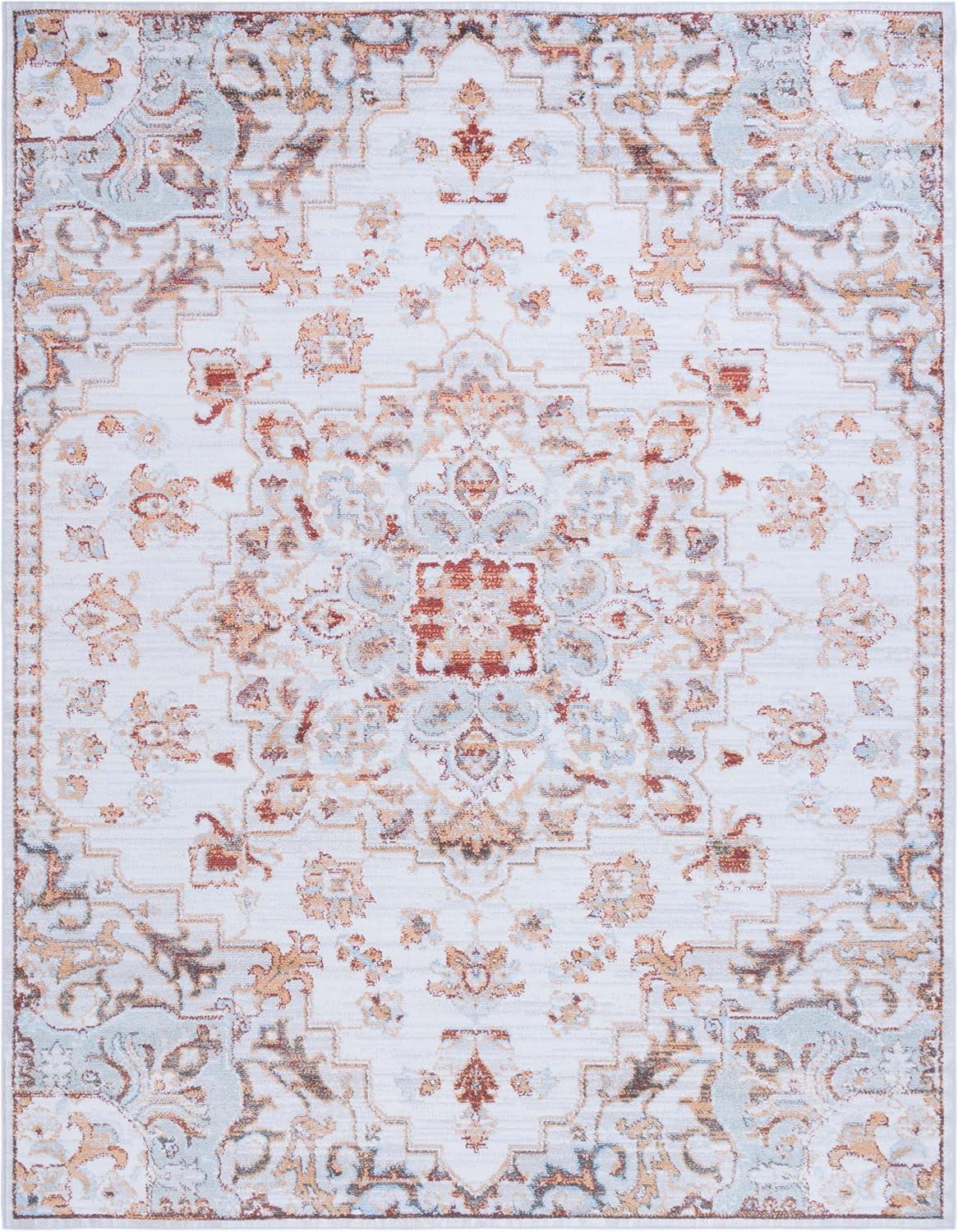 image:imageSAFAVIEH Washable Rug Tucson Collection 8 x 10 Beige amp Grey Slip Resistant amp Easy to Clean Ideal for Living Room Bedroom Dining Space TSN103BBeigeGrey