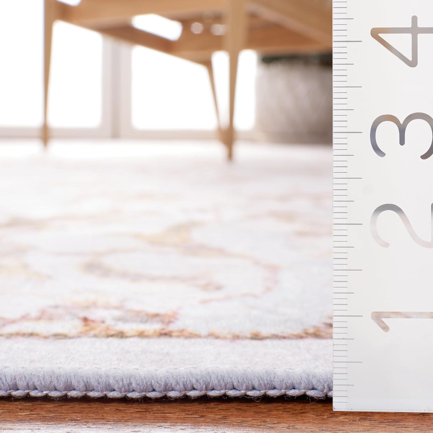 image:imageSAFAVIEH Washable Rug Tucson Collection 8 x 10 Beige amp Grey Slip Resistant amp Easy to Clean Ideal for Living Room Bedroom Dining Space TSN103BBeigeGrey