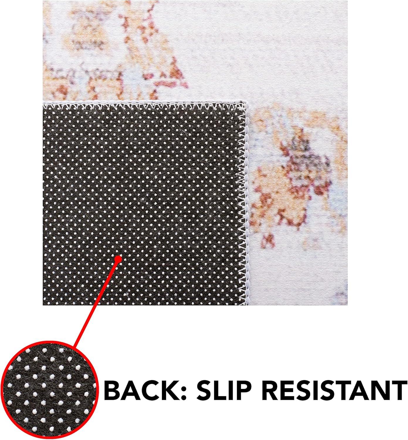 image:imageSAFAVIEH Washable Rug Tucson Collection 8 x 10 Beige amp Grey Slip Resistant amp Easy to Clean Ideal for Living Room Bedroom Dining Space TSN103BBeigeGrey