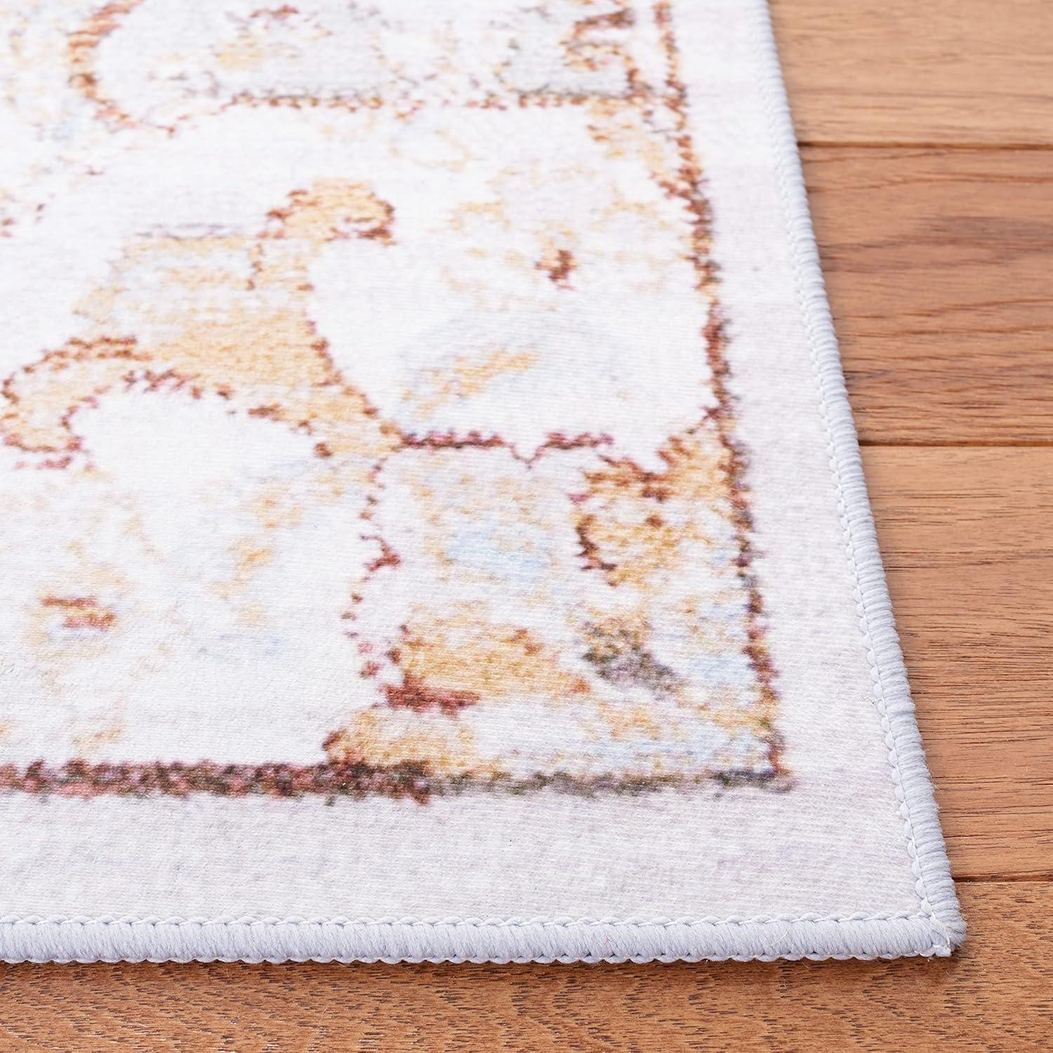 image:imageSAFAVIEH Washable Rug Tucson Collection 8 x 10 Beige amp Grey Slip Resistant amp Easy to Clean Ideal for Living Room Bedroom Dining Space TSN103BBeigeGrey