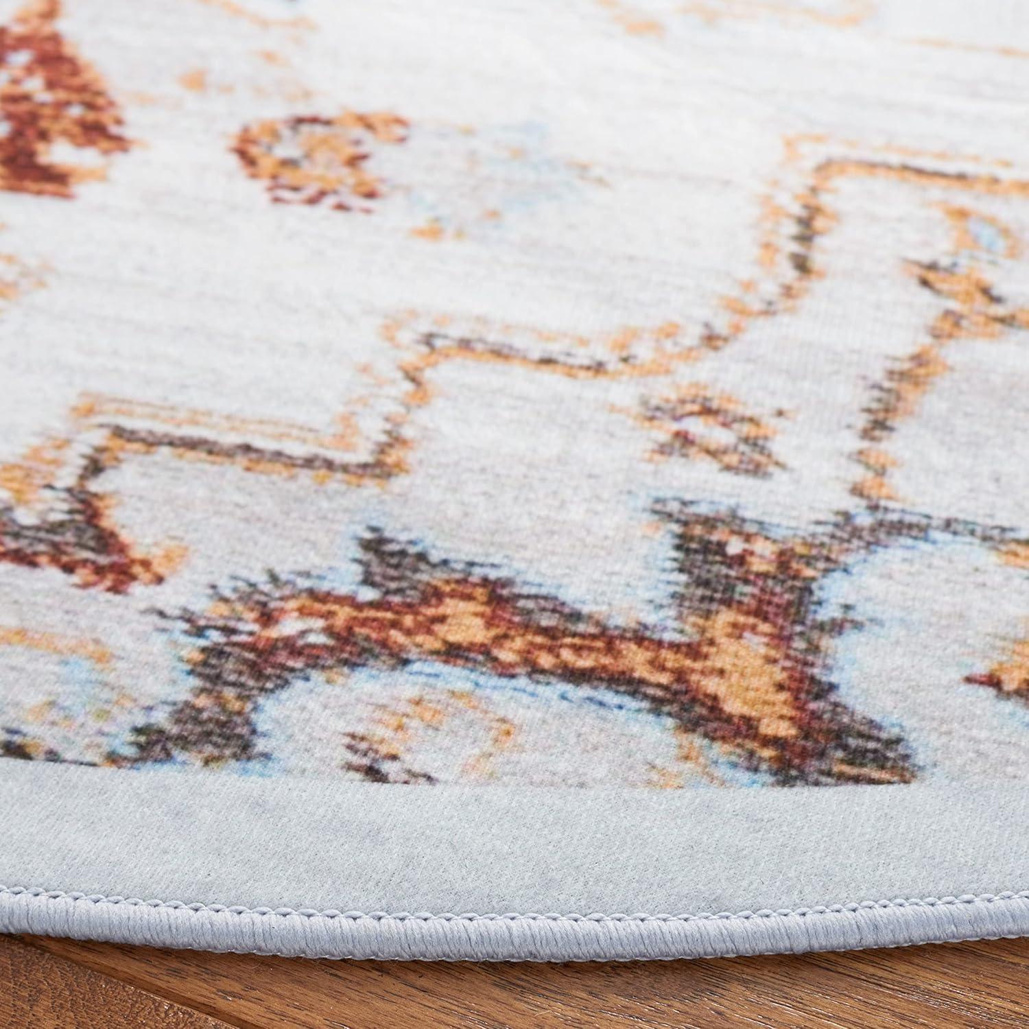 image:imageSAFAVIEH Washable Rug Tucson Collection 8 x 10 Beige amp Grey Slip Resistant amp Easy to Clean Ideal for Living Room Bedroom Dining Space TSN103BBeigeGrey