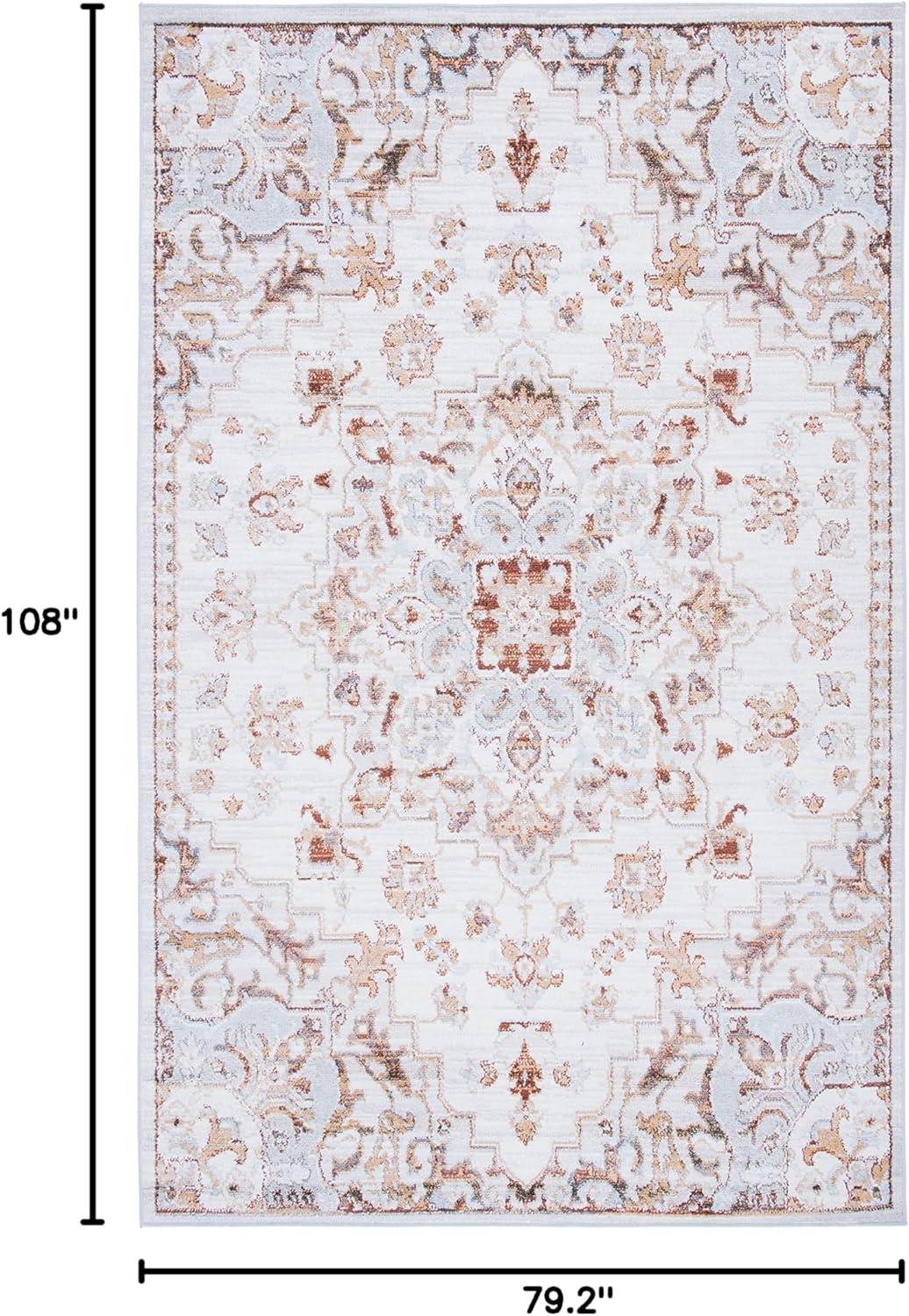 image:imageSAFAVIEH Washable Rug Tucson Collection 8 x 10 Beige amp Grey Slip Resistant amp Easy to Clean Ideal for Living Room Bedroom Dining Space TSN103BBeigeGrey