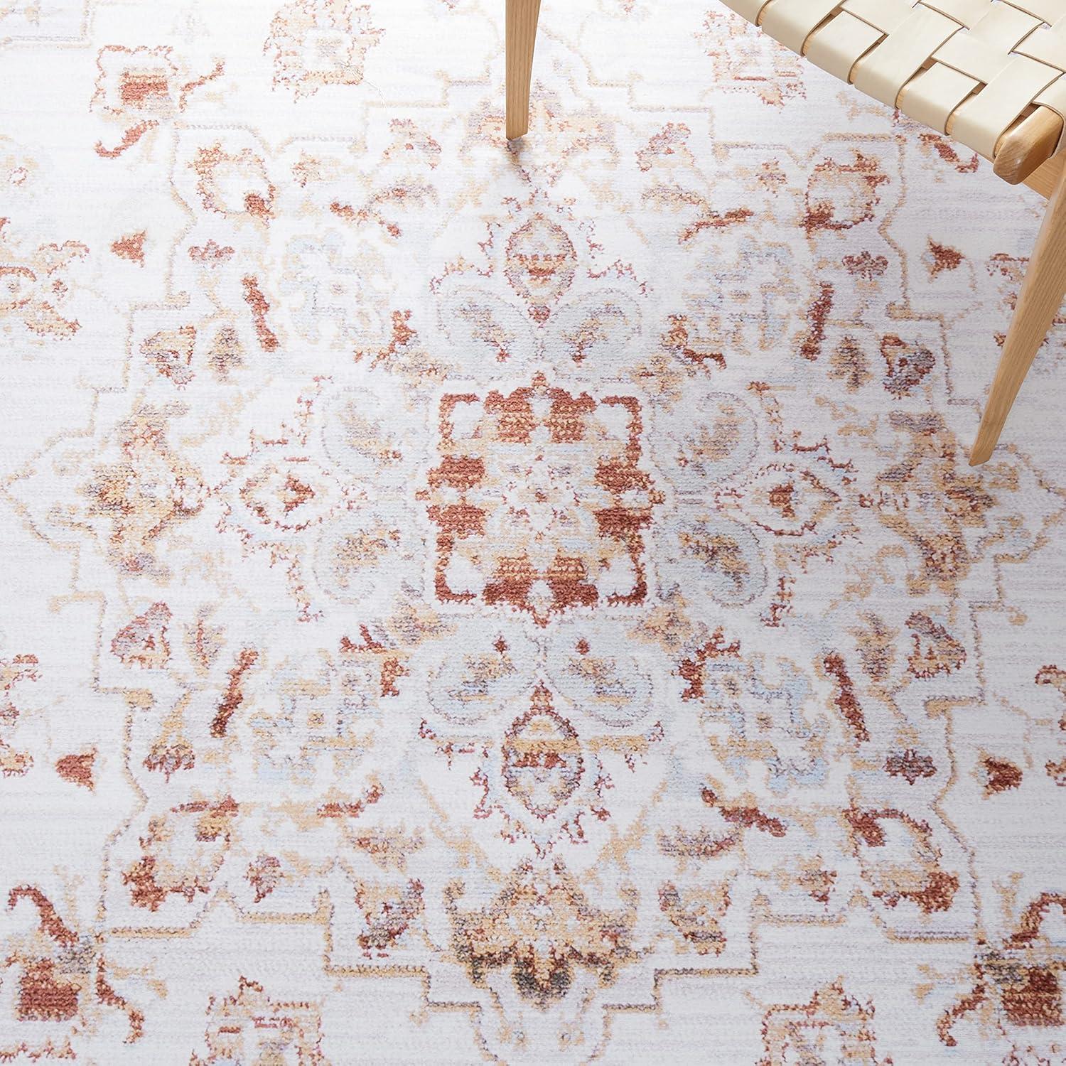 image:imageSAFAVIEH Washable Rug Tucson Collection 8 x 10 Beige amp Grey Slip Resistant amp Easy to Clean Ideal for Living Room Bedroom Dining Space TSN103BBeigeGrey