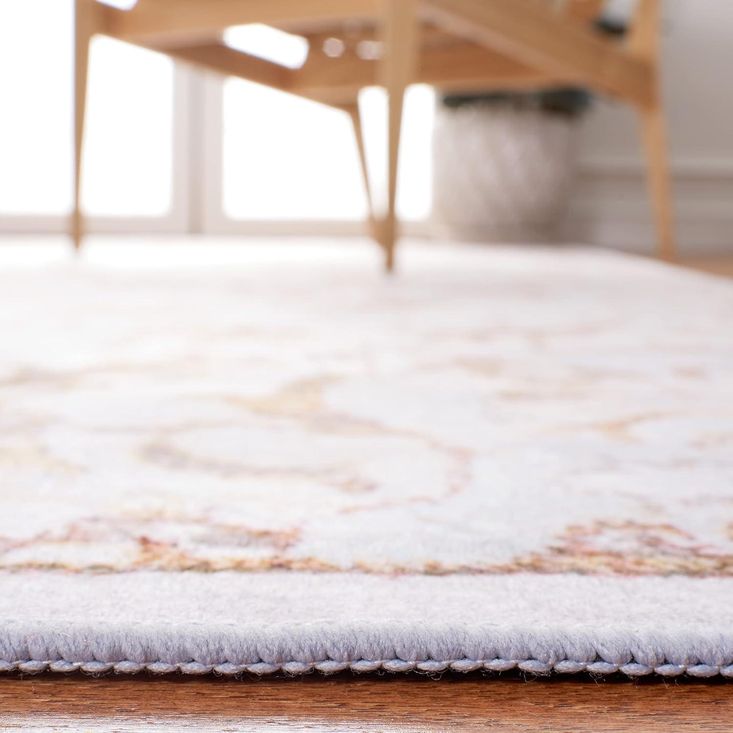 image:imageSAFAVIEH Washable Rug Tucson Collection 8 x 10 Beige amp Grey Slip Resistant amp Easy to Clean Ideal for Living Room Bedroom Dining Space TSN103BBeigeGrey
