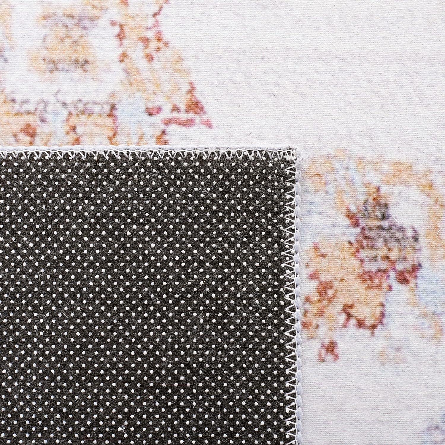 image:imageSAFAVIEH Washable Rug Tucson Collection 8 x 10 Beige amp Grey Slip Resistant amp Easy to Clean Ideal for Living Room Bedroom Dining Space TSN103BBeigeGrey