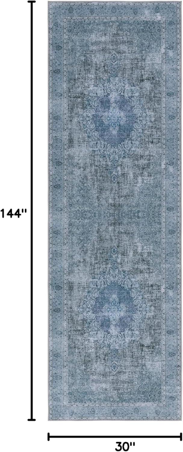 image:imageSAFAVIEH Washable Rug Tucson Collection 8 x 10 Black amp Grey Slip Resistant amp Easy to Clean Ideal for Living Room Bedroom Dining Space TSN190ZGreen