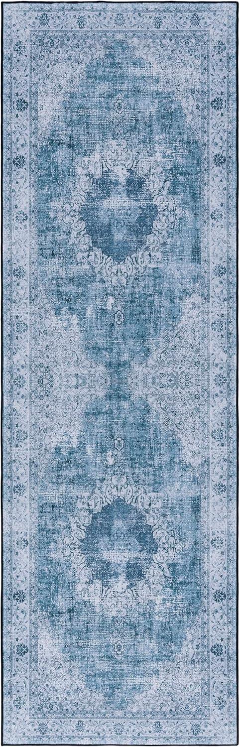 image:imageSAFAVIEH Washable Rug Tucson Collection 8 x 10 Black amp Grey Slip Resistant amp Easy to Clean Ideal for Living Room Bedroom Dining Space TSN190ZGreenGrey