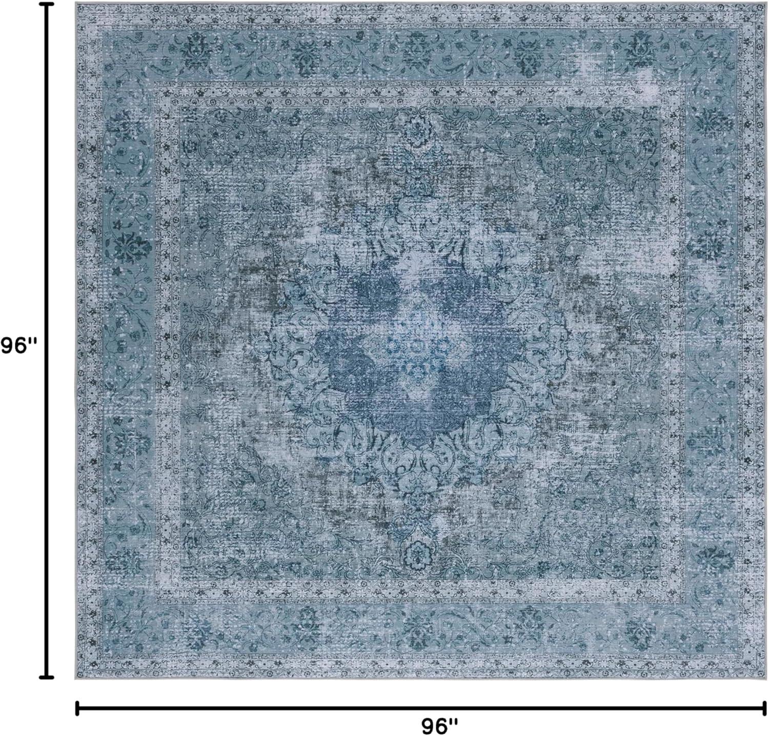 image:imageSAFAVIEH Washable Rug Tucson Collection 8 x 10 Black amp Grey Slip Resistant amp Easy to Clean Ideal for Living Room Bedroom Dining Space TSN190ZGreen