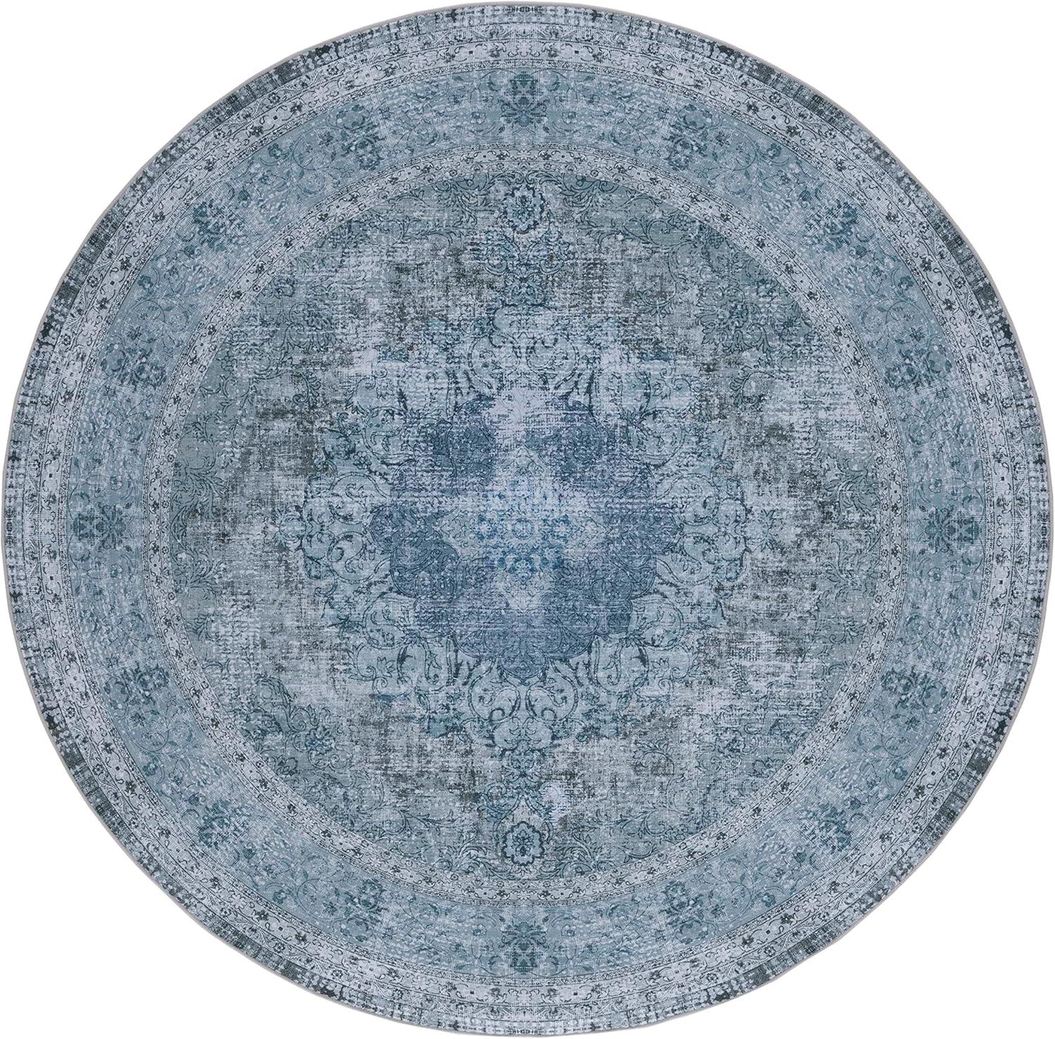 image:imageSAFAVIEH Washable Rug Tucson Collection 8 x 10 Black amp Grey Slip Resistant amp Easy to Clean Ideal for Living Room Bedroom Dining Space TSN190ZGreen