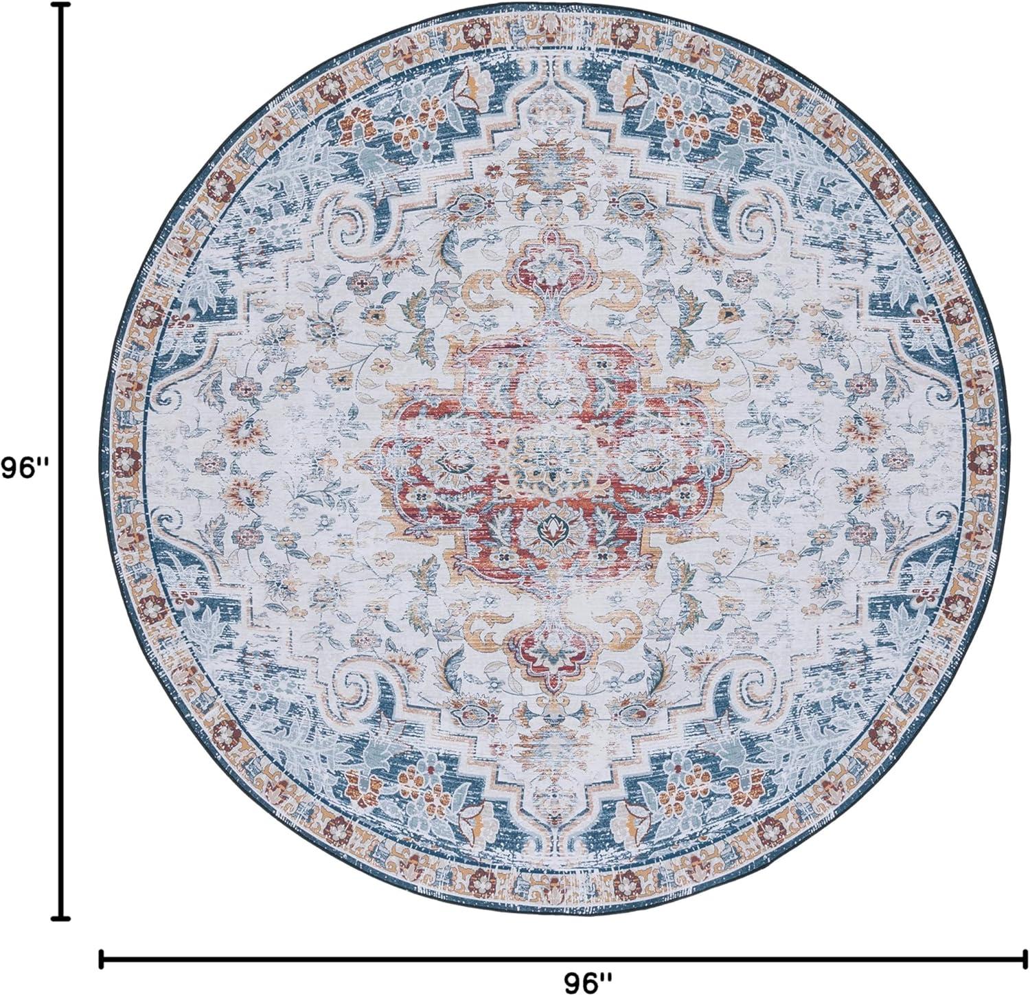 image:imageSAFAVIEH Washable Rug Tucson Collection 8 x 10 Grey amp Rust Slip Resistant amp Easy to Clean Ideal for Living Room Bedroom Dining Space TSN117FGreyRust