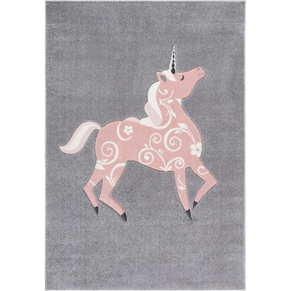 image:imageSAFAVIEH Carousel Kids Collection Area Rug 53 x 76 Pink amp Ivory NonShedding amp Easy Care Ideal for High Traffic Areas for Boys amp Girls in Playroom Nursery Bedroom CRK163PGreyPink