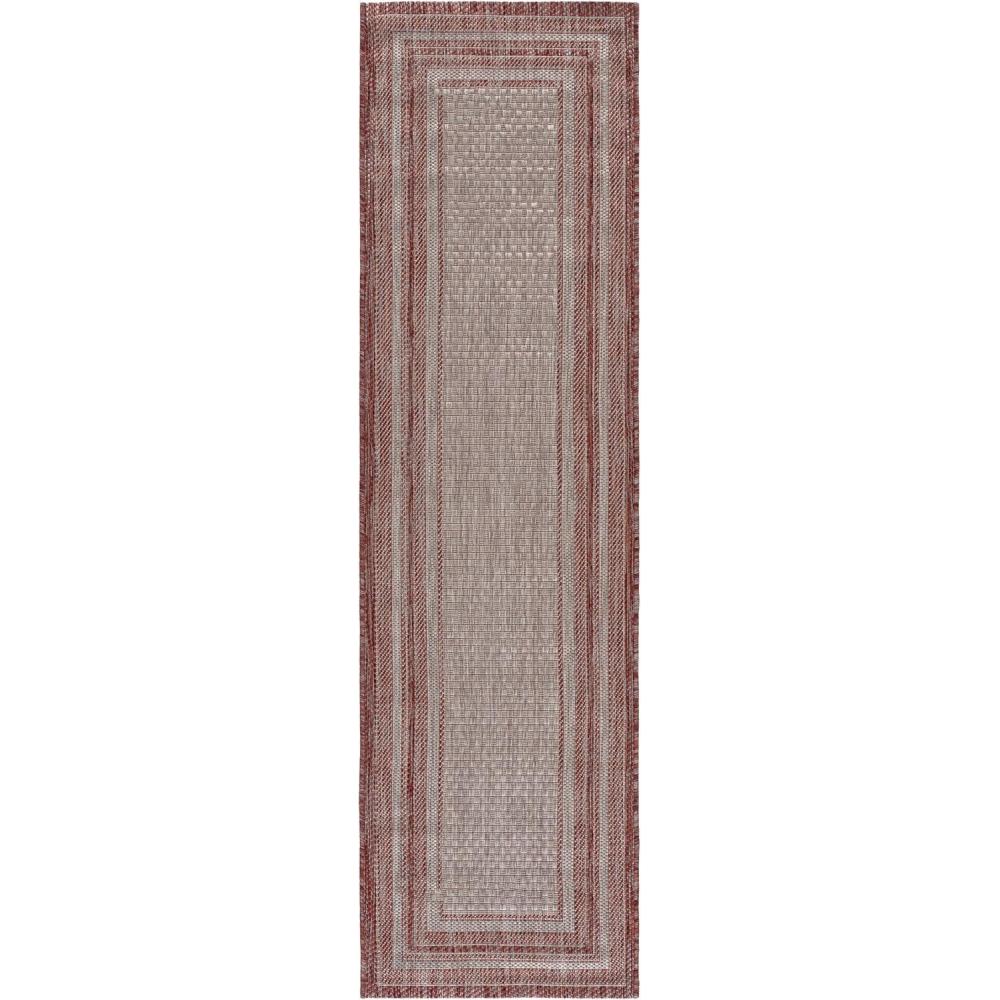 image:imageSAFAVIEH Courtyard Collection 8 x 10 Natural Black CY8475 Indoor Outdoor Patio Backyard Mudroom Area RugGreyRed