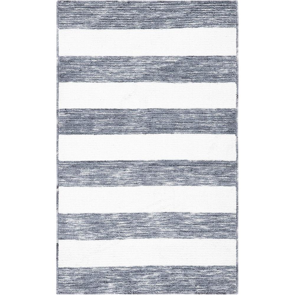 image:imageSAFAVIEH Washable Rug Easy Care Collection  5 x 8 Blue amp Ivory Easy to Clean Ideal for Living Room Bedroom Dining Space ECR115MDark GreyIvory