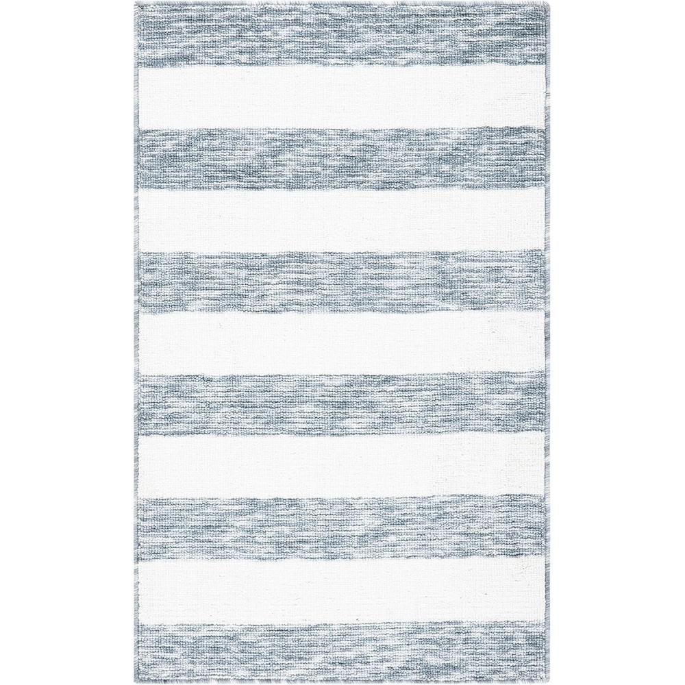 image:imageSAFAVIEH Washable Rug Easy Care Collection  5 x 8 Blue amp Ivory Easy to Clean Ideal for Living Room Bedroom Dining Space ECR115MGreyIvory