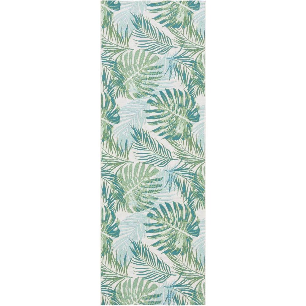 image:imageSAFAVIEH Washable Rug Outdoor Barbados Collection 8 x 105 Green amp Teal NonShedding amp Easy to Clean Ideal for Patio Backyard Mudroom BAR592XGreenTeal
