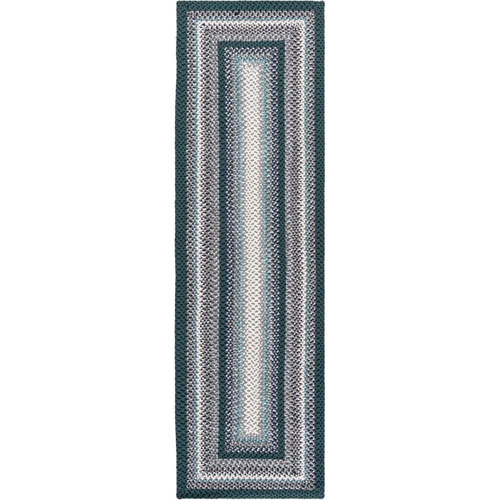 image:imageSAFAVIEH Washable Rug Outdoor Braided Collection  5 x 8 Oval Multi Handmade amp Reversible NonShedding amp Easy to Clean Ideal for Patio Backyard Mudroom BRD308ATealMulti