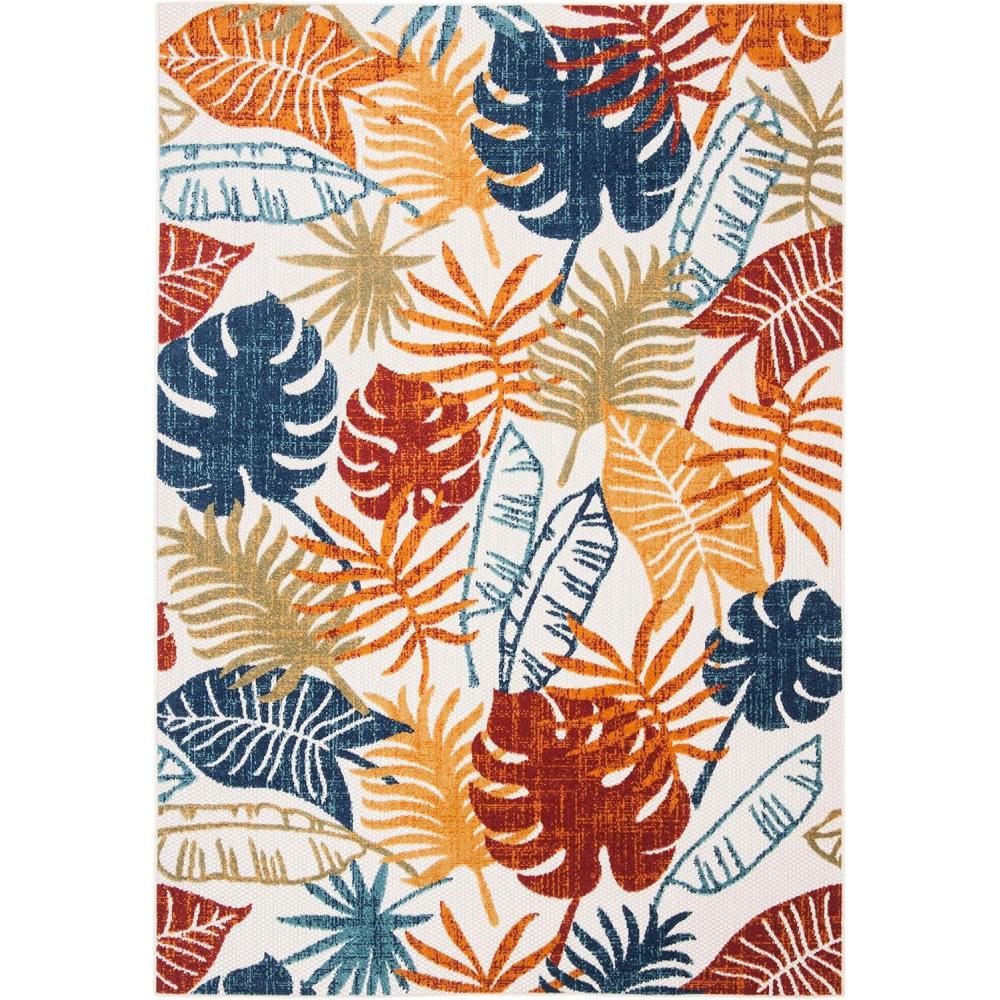 image:imageSAFAVIEH Washable Rug Outdoor Cabana Collection 8 x 10 Cream amp Red NonShedding amp Easy to Clean Ideal for Patio Backyard Mudroom CBN831ACremeRed